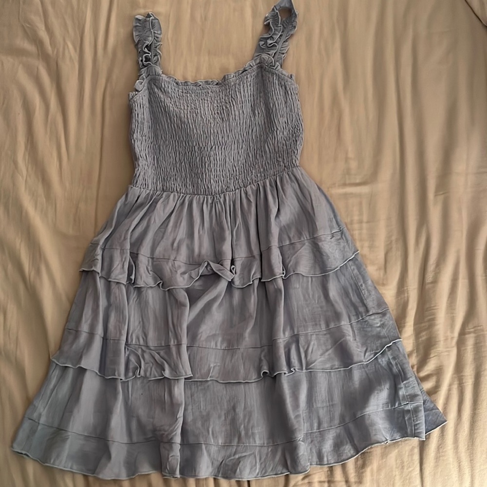 Lulus Blue Open Back Sundress — Medium